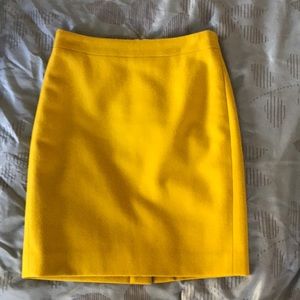 JCrew mustard yellow wool Pencil Skirt